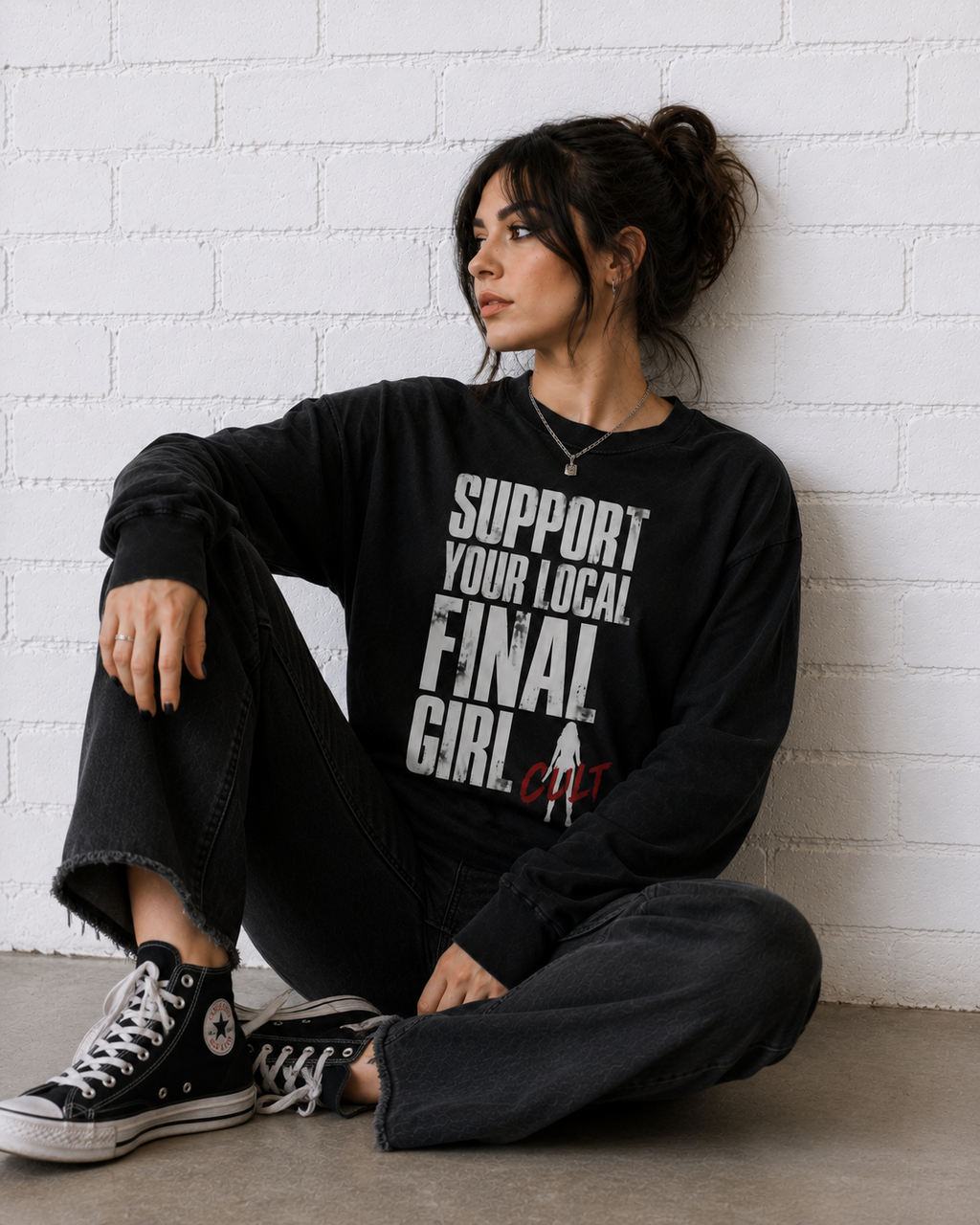Support Your Local Final Girl Long Sleeve T-Shirt