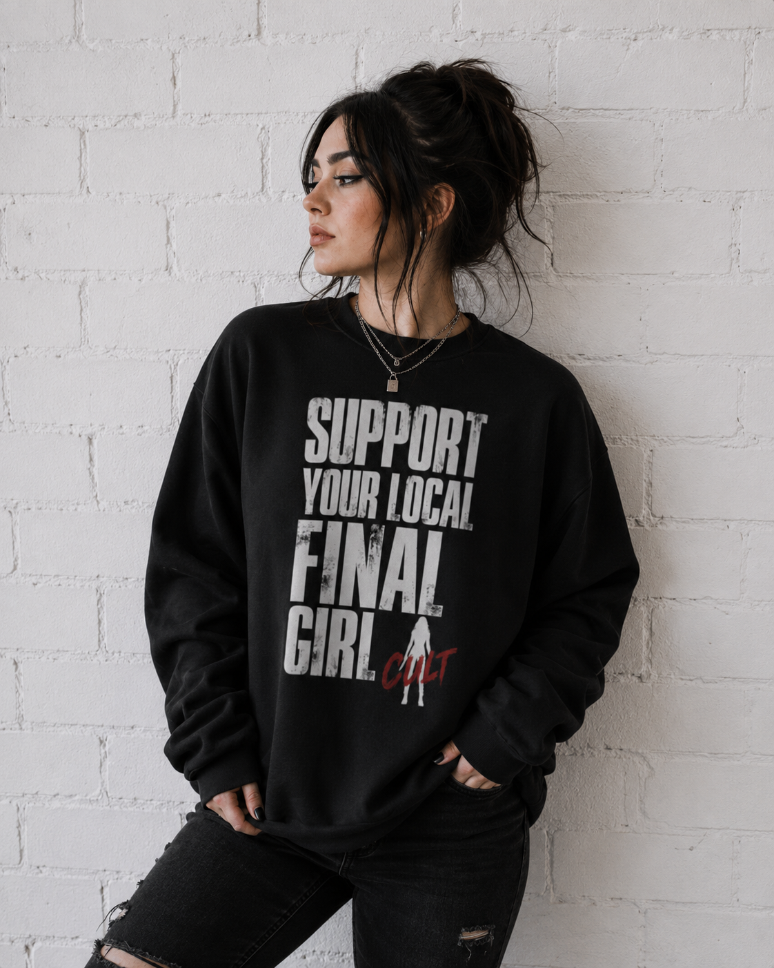 Support Your Local Final Girl Crewneck