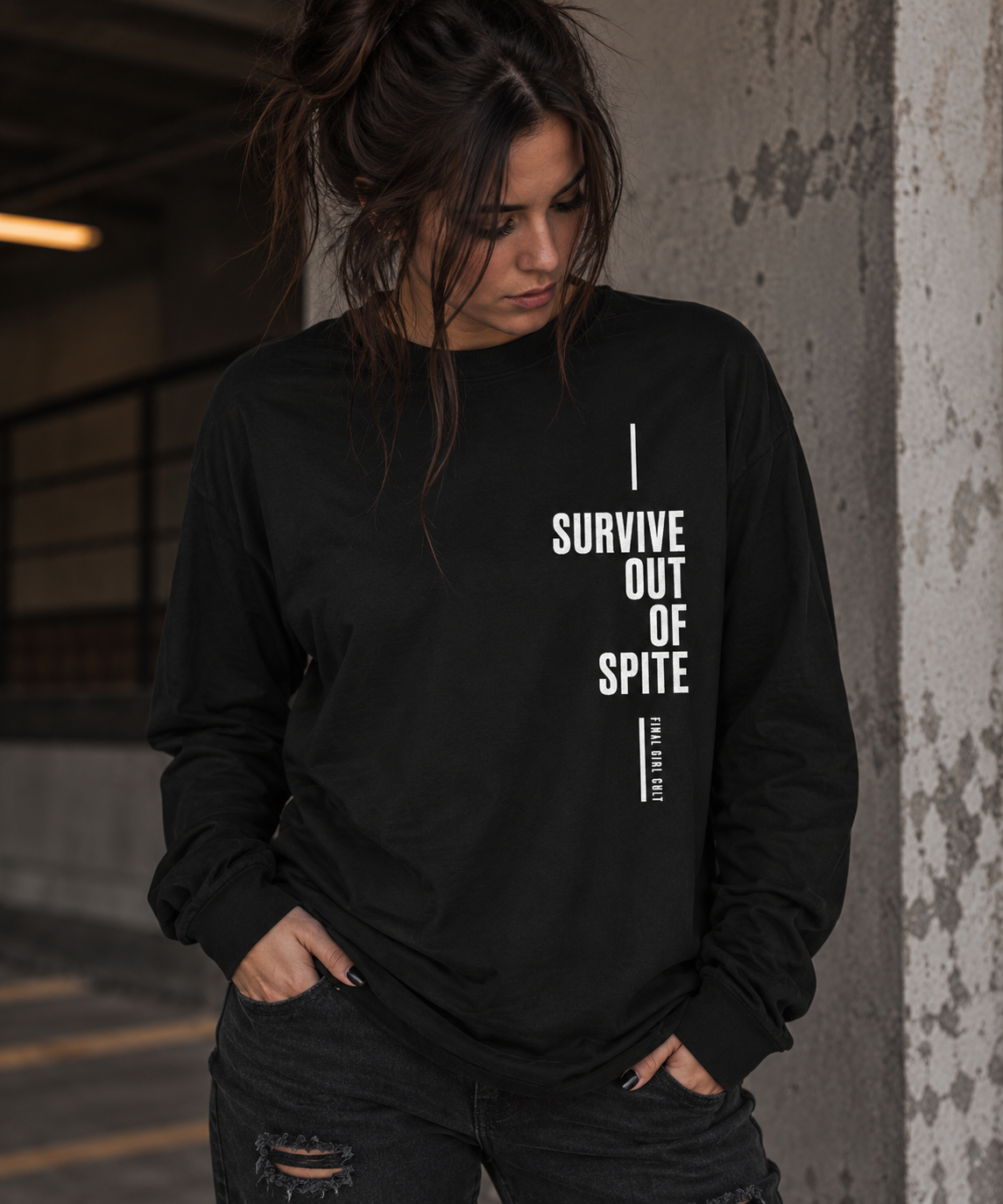 Survive Out Of Spite | Final Girl Long Sleeve T-Shirt
