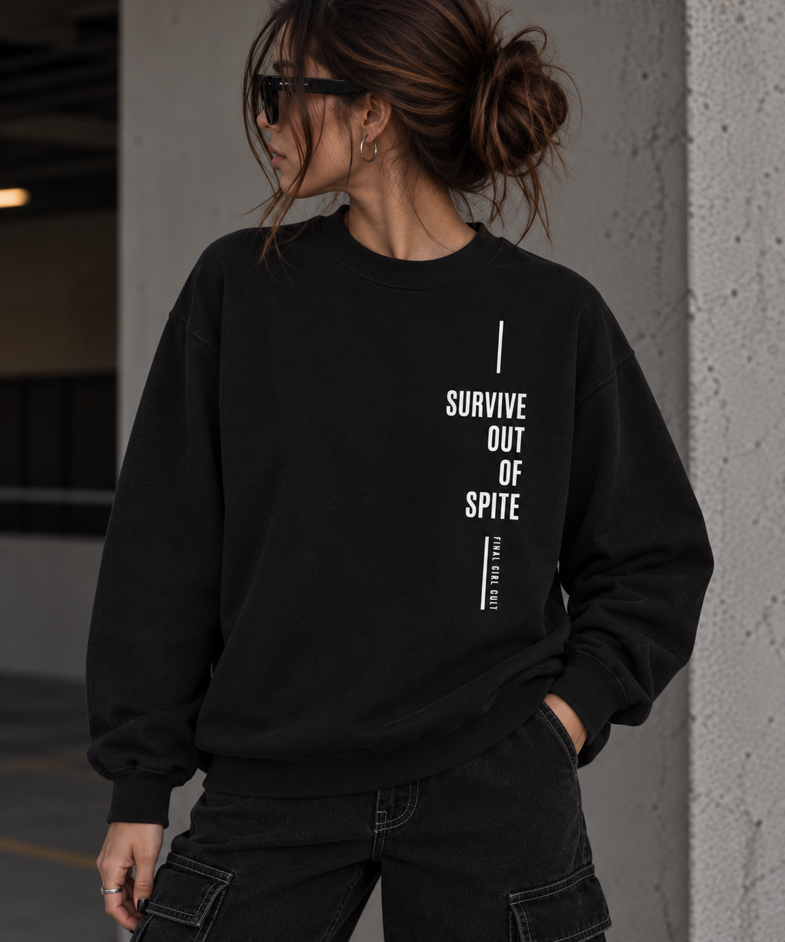 Survive Out Of Spite | Final Girl Cult Crewneck